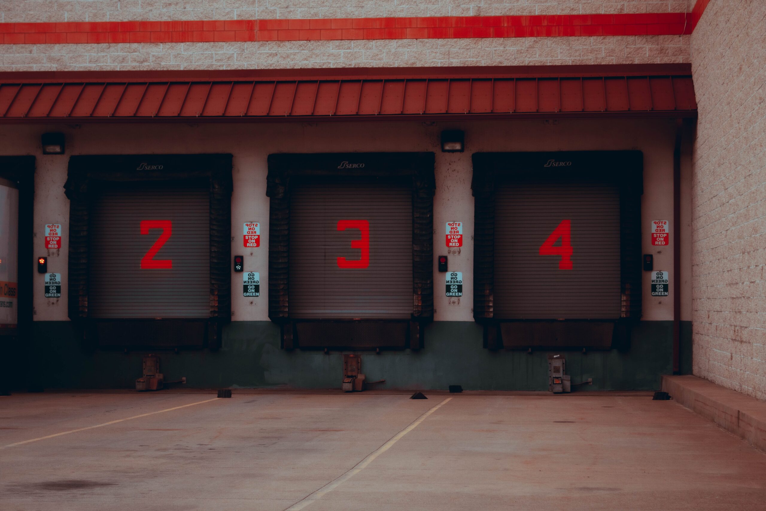 Exterior view of a loading dock